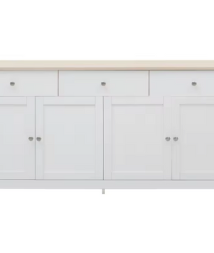 Landelijk Dressoir met 3 Laden & 4 Deuren – 160×37×75 cm