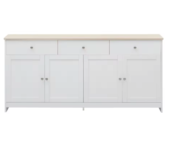 Landelijk Dressoir met 3 Laden & 4 Deuren – 160×37×75 cm
