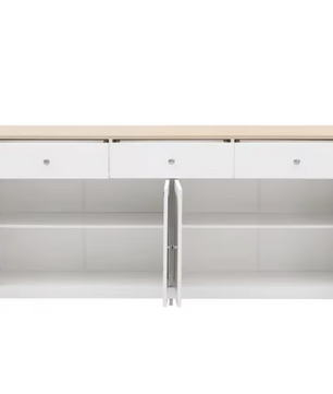 Landelijk Dressoir met 3 Laden & 4 Deuren – 160×37×75 cm
