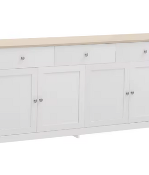 Landelijk Dressoir met 3 Laden & 4 Deuren – 160×37×75 cm