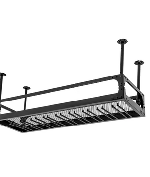Plafondgemonteerd Wijnrek 100 cm – Metaal & Vintage Houtlook