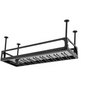 Plafondgemonteerd Wijnrek 100 cm – Metaal & Vintage Houtlook