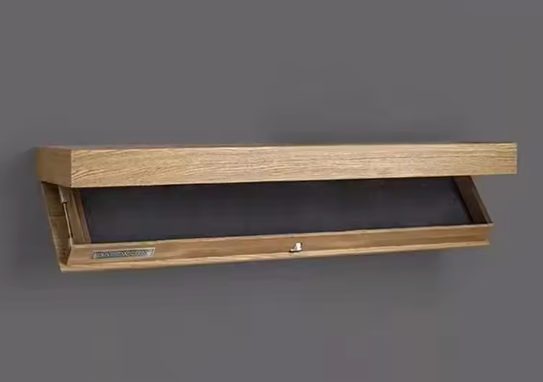 Houten Wandplank met Verborgen Compartiment – Zwevend & Functioneel Design