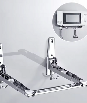 Wandhouder Magnetron – Inklapbaar RVS Rek met Haak, Verstelbaar tot 40 cm