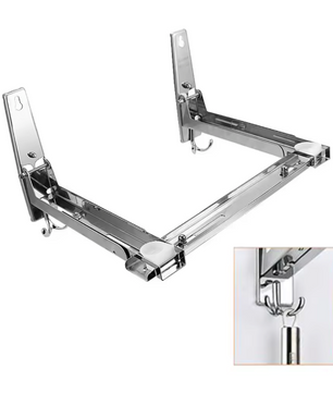 Wandhouder Magnetron – Inklapbaar RVS Rek met Haak, Verstelbaar tot 40 cm