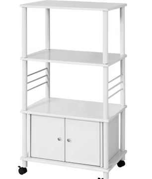 Witte Keukentrolley op Wielen met Planken – 114 cm Hoog