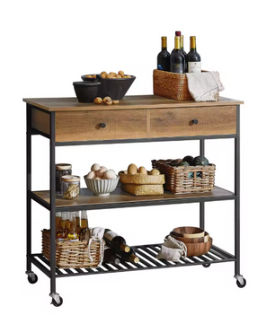 Industriële Keukentrolley met Lades & Planken – 93 cm Hoog