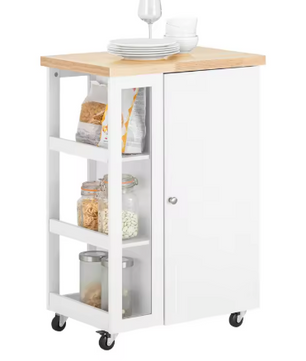 Moderne Keukentrolley met Kast & Verstelbare Planken – 90 cm