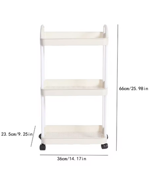 Multifunctionele Opbergwagen met Wielen – 3/4 Laags Design