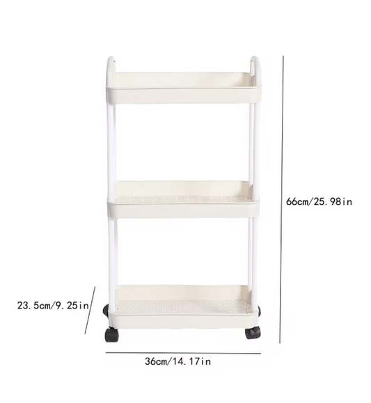 Multifunctionele Opbergwagen met Wielen – 3/4 Laags Design