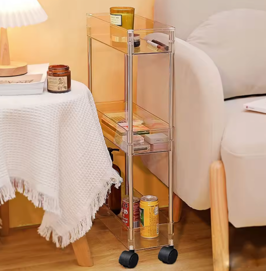 Slanke Opbergtrolley op Wielen – 3/4 Lagen, 9 of 12 cm Breed