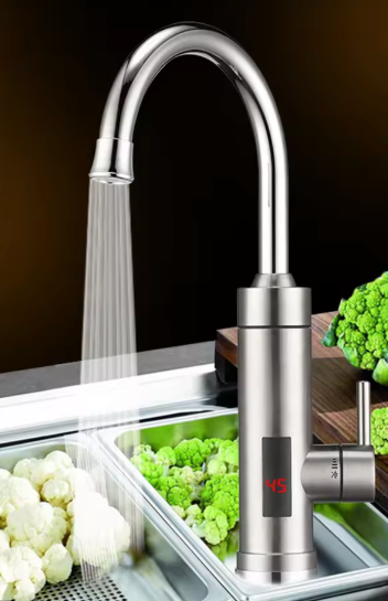 Elektrische Keukenkraan met LED & 360° Draaibare Uitloop – Instant Verwarming 3000W