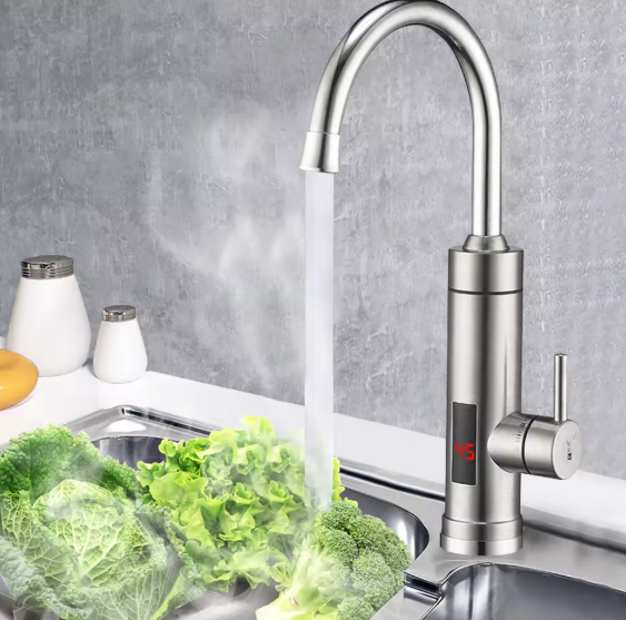 Elektrische Keukenkraan met LED & 360° Draaibare Uitloop – Instant Verwarming 3000W