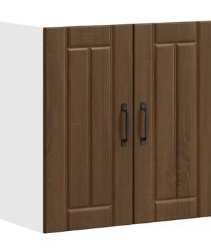 Wandkast Keuken 60 cm – Eiken Houtlook met Glazen Deuren