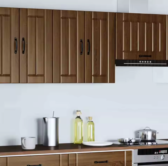 Wandkast Keuken 60 cm – Eiken Houtlook met Glazen Deuren