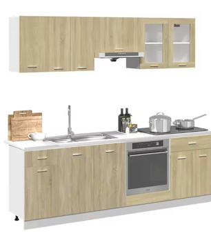 8-Delige Keukenkastenset – Sonoma Eiken Wand- & Onderkasten