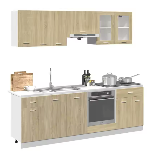 8-Delige Keukenkastenset – Sonoma Eiken Wand- & Onderkasten