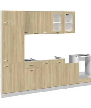 8-Delige Keukenkastenset – Sonoma Eiken Wand- & Onderkasten