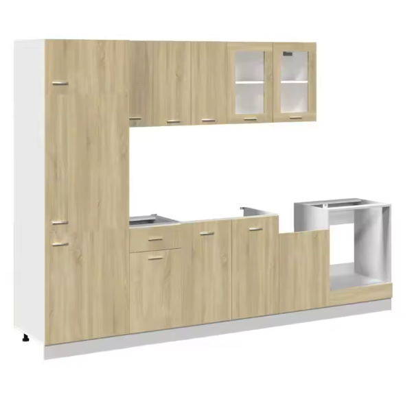 8-Delige Keukenkastenset – Sonoma Eiken Wand- & Onderkasten