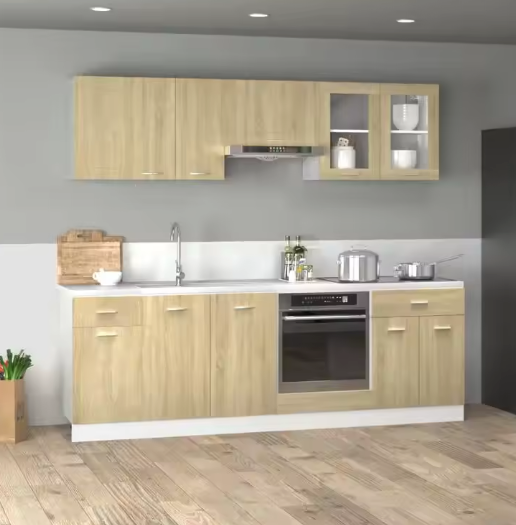 8-Delige Keukenkastenset – Sonoma Eiken Wand- & Onderkasten