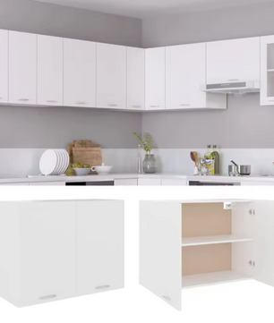 Wandkast Keuken Wit 80 cm – Met Deuren & Binnenplanken