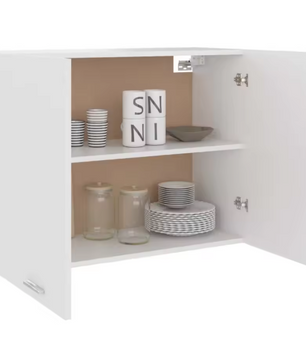 Wandkast Keuken Wit 80 cm – Met Deuren & Binnenplanken
