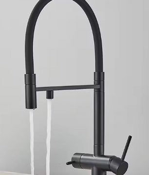 Chroom Messing Keukenkraan – Uittrekbaar met 2 Waterstanden & 360° Dubbele Uitloop