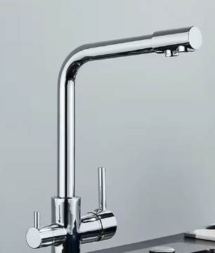 Zwarte Keukenkraan met Filter – Messing Mengkraan met Dubbele Sproeier en Drinkwaterfunctie