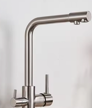 Zwarte Keukenkraan met Filter – Messing Mengkraan met Dubbele Sproeier en Drinkwaterfunctie
