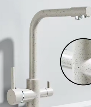 Zwarte Keukenkraan met Filter – Messing Mengkraan met Dubbele Sproeier en Drinkwaterfunctie