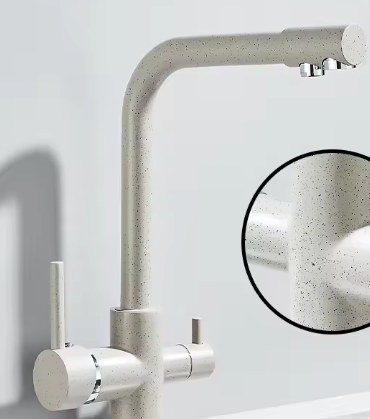 Zwarte Keukenkraan met Filter – Messing Mengkraan met Dubbele Sproeier en Drinkwaterfunctie