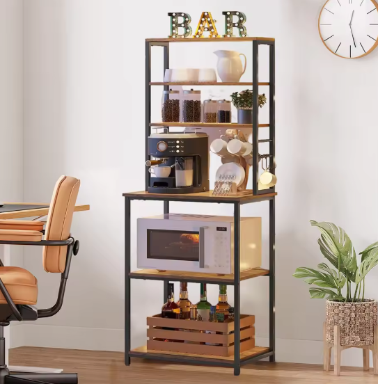 Keukenrek met Stopcontact en 14 Haken – 5 Lagen, 100×40×170 cm