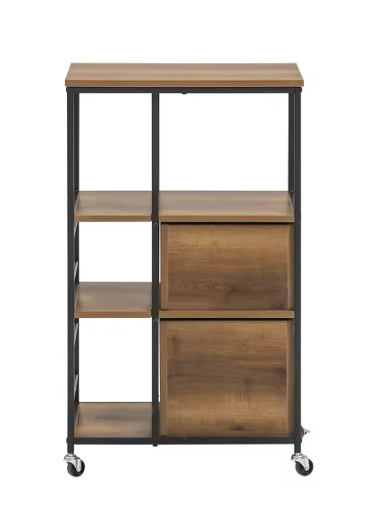Keukenwagen met 2 Lades en 3 Planken – Verrijdbaar & Stabiel, 53×89×37 cm