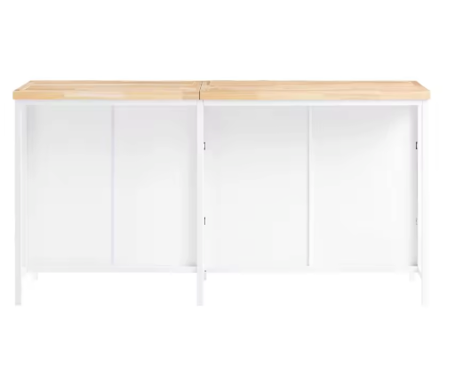 Keukeneiland met Werkblad – Vrijstaand Dressoir met Deuren & Open Vakken, 170 cm Breed