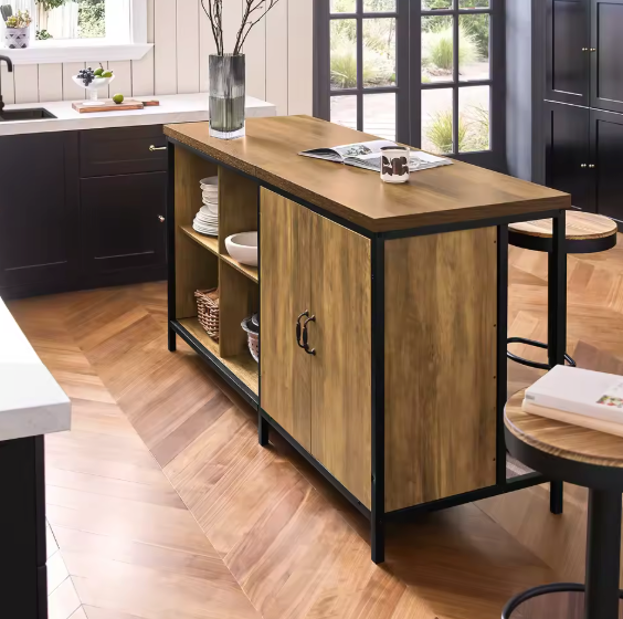 Vrijstaand Keukeneiland met Deuren – Industrieel Dressoir 170 cm