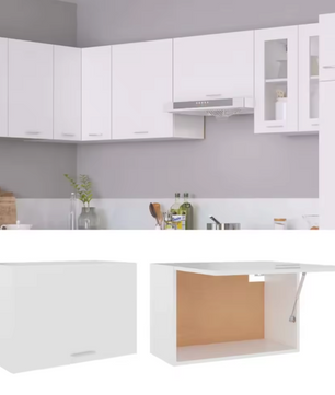 Witte Hangkast Keuken – Met Deur & Plank, 60x31x40 cm