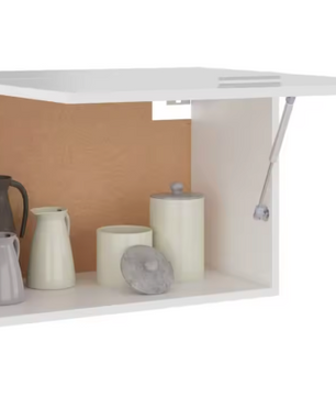 Witte Hangkast Keuken – Met Deur & Plank, 60x31x40 cm