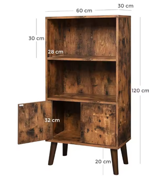 Keukeneiland met Kasten & Open Planken – 105x60x82 cm