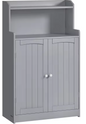 Witte Badkamerkast met Deuren – 2 Open Planken & Verstelbare Legplanken