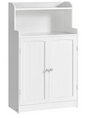 Witte Badkamerkast met Deuren – 2 Open Planken & Verstelbare Legplanken