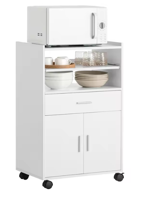 Keukentrolley met Lade, Deuren & Schuifplank – 92 cm Hoog