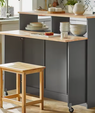 Keukeneiland met Schuifdeuren & Uitklapbaar Werkblad – 110 cm