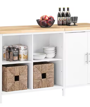 Vrijstaand Keukeneiland met Tafelblad en Opbergkast – 170x60 cm