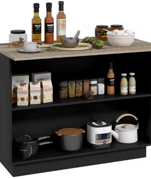 Keukeneiland met Kasten & Open Planken – 105x60x82 cm