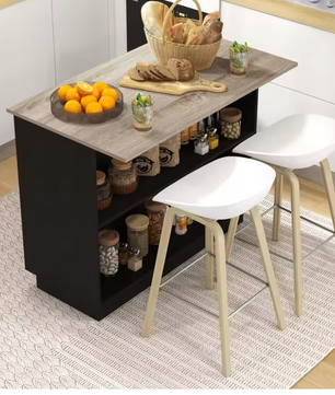 Keukeneiland met Kasten & Open Planken – 105x60x82 cm