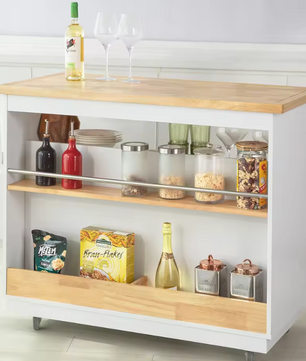 Keukentrolley met Lades, Kruidenrek & Werkblad – 110 cm