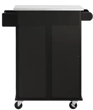 Keukentrolley met Lade, Kast & RVS Werkblad – 83x46x90 cm