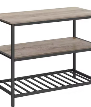 Keukeneiland met 3 Lagen – 120 cm Werkblad & Opbergruimte