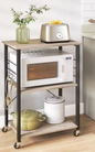 Keukentrolley met 3 Niveaus – Incl. 6 Haken & Wielen, 60 cm Breed