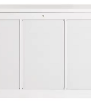 Dressoir met Glazen Deuren – 120 cm Buffetkast met Lades, Wit MDF